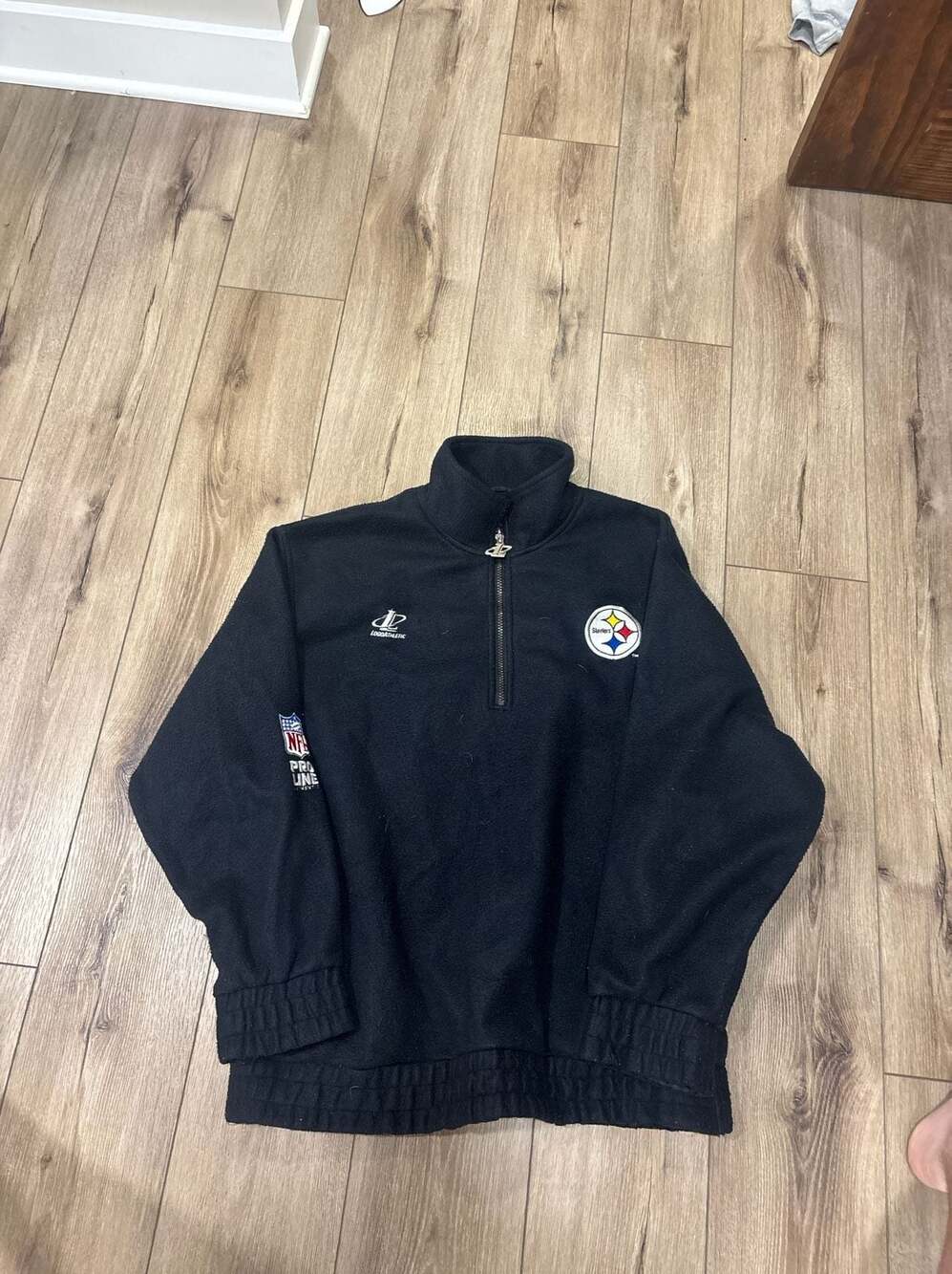 Vintage Logo Athletic NFL Pro Line Pittsburgh Steelers Quarter Zip Jacket XL